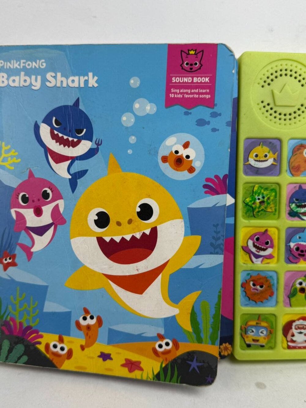 Pinkfong Baby Shark Sound Board Book 10 Kids Songs Interactive Tested Scribble